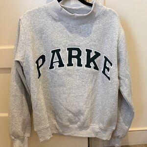 Parke  Gray Varsity Mockneck Sweatshirt